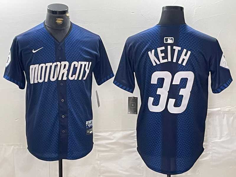 Mens Detroit Tigers #33 Colt Keith 2024 Navy City Connect Cool Base Limited Stitched Jersey->detroit tigers->MLB Jersey